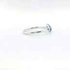 Chatham 0.83ct Pear Lab Sapphire Ring