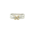 Perfect Love 0.10ct Diamond Two-Tone Criss-Cross Ring