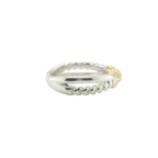 Perfect Love 0.10ct Diamond Two-Tone Criss-Cross Ring