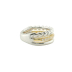 Perfect Love 0.25ct Diamond Two-Tone Triple Band Ring