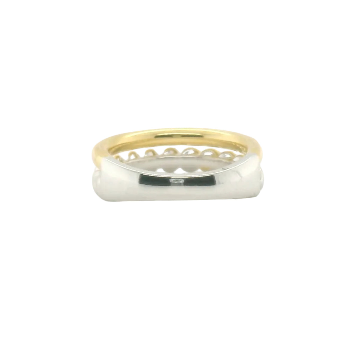 Perfect Love Two-Tone Heart Stacked Ring
