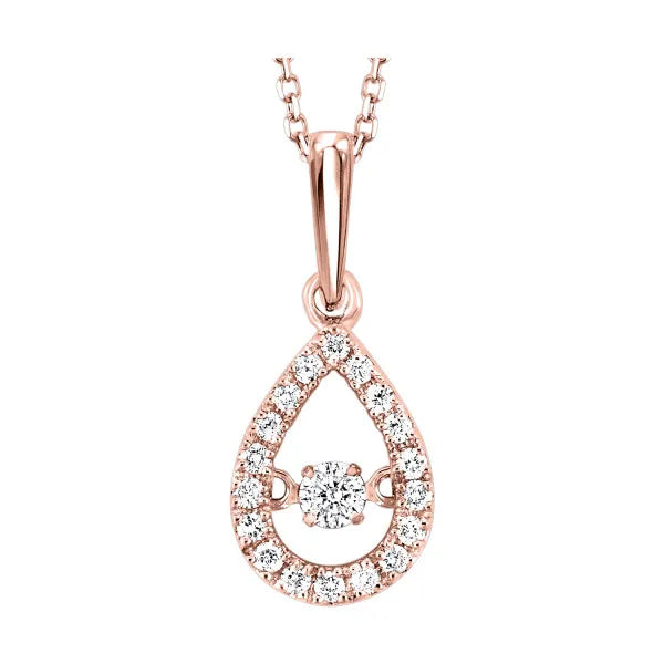 10Kt Yellow Gold Diamond 1/5Ctw Pendant