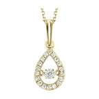 10Kt Yellow Gold Diamond 1/5Ctw Pendant