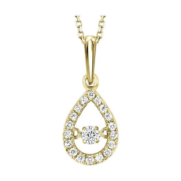 10Kt Yellow Gold Diamond 1/5Ctw Pendant