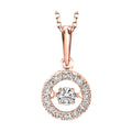 10Kt Rose Gold Diamond 1/5Ctw Pendant