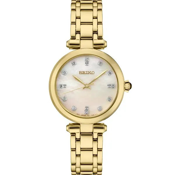 Seiko Diamond Dial Gold Watch