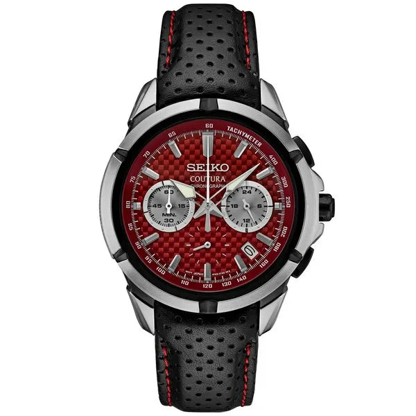 Seiko Coutura Red Chronograph Watch