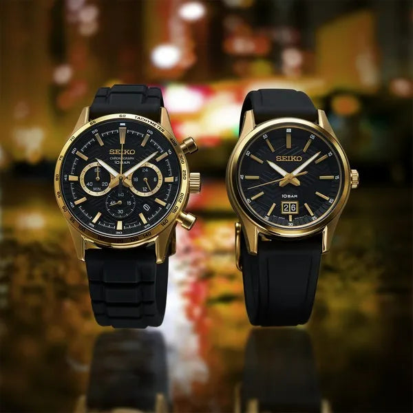 Seiko Essentials Streetwear Black Chronograph
