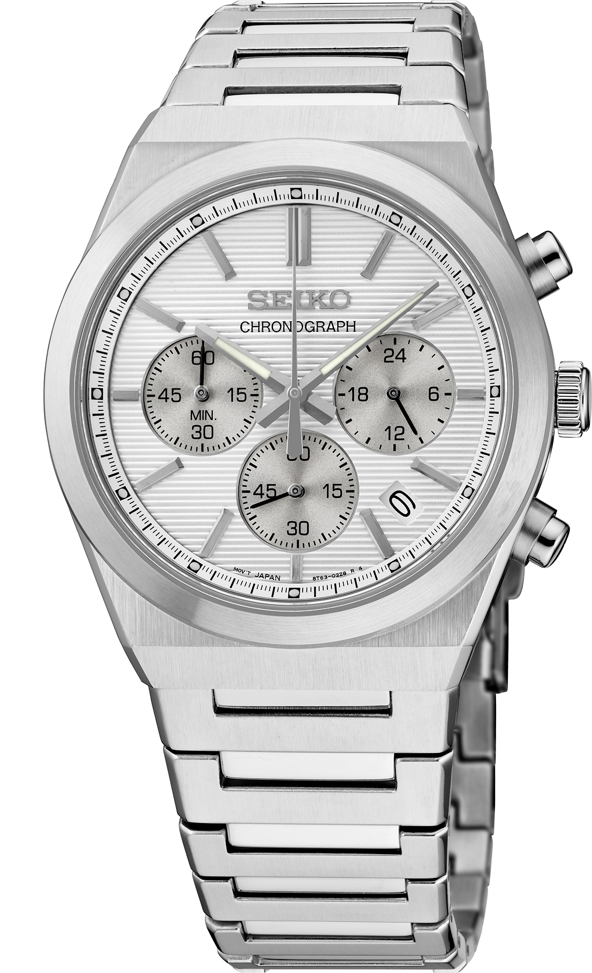 Seiko Essentials Silver Dial Chronograph Watch SSB451