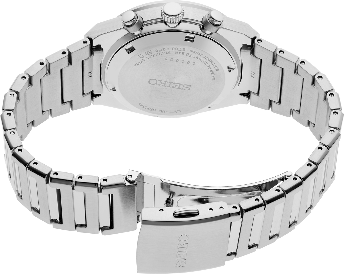Seiko Essentials Silver Dial Chronograph Watch SSB451