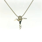 John Atencio Silver Angel Two-Tone Diamond Pendant with Chain