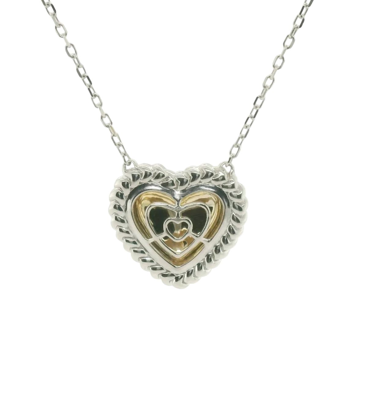 Perfect Love Two-Tone Heart Necklace