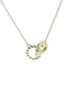 Perfect Love Interlocking Two-Tone Heart Necklace