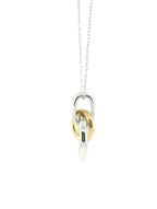 Perfect Love Interlocking Two-Tone Circle Pendant with Chain