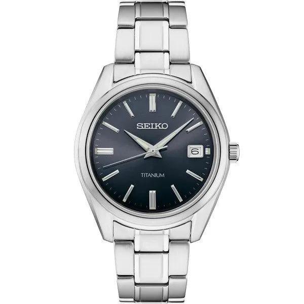 Seiko Essentials Titanium Blue Watch