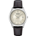 Seiko Essentials Leather Strap Watch