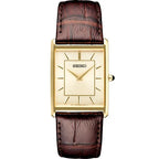 Seiko Essentials Rectangular Champagne Watch