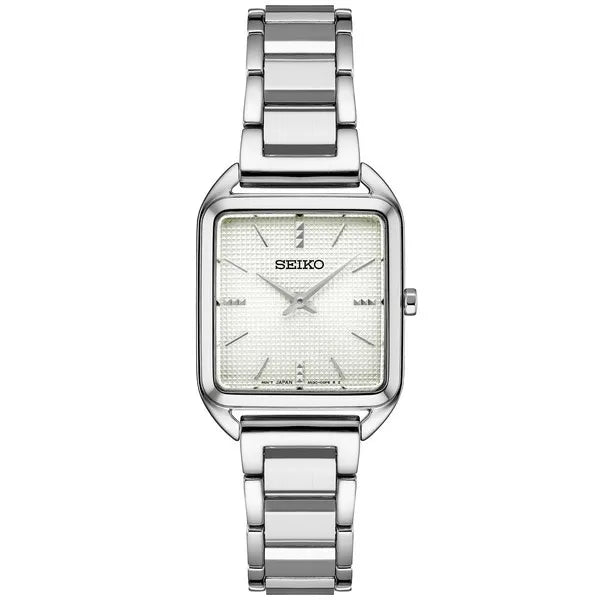 Seiko Essentials Square Silver Watch