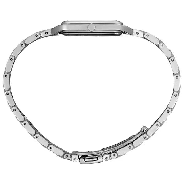 Seiko Essentials Square Silver Watch