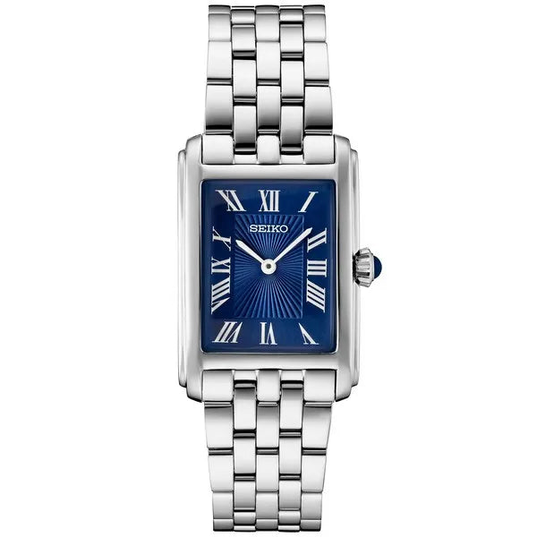 Seiko Essentials Rectangular Blue Watch