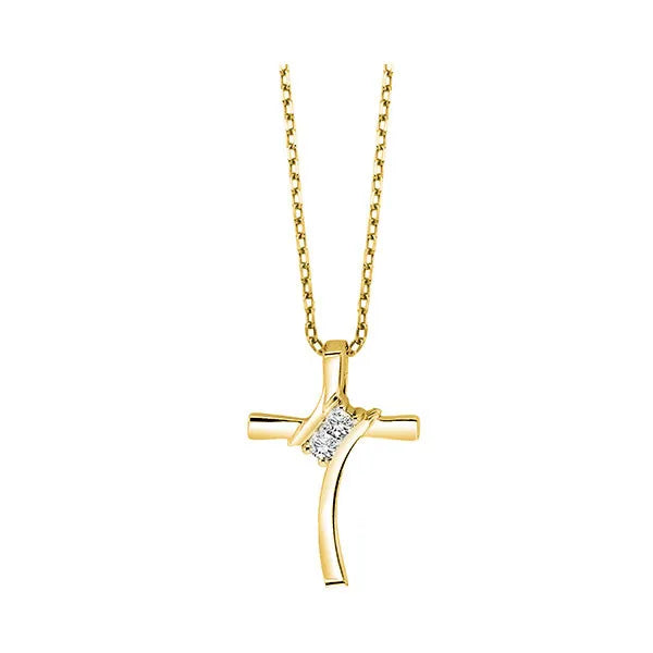 10Kt Yellow Gold Diamond 1/20Ctw Pendant