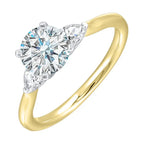14K Yellow Gold SM 1/3Ctw For 1Ctw RD CTR