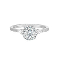 14Kt White Semi Mount 3/8Ctw For 1 1/2Ctw Round Center