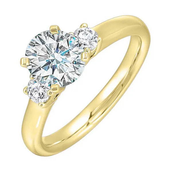 14K Yellow Gold SM 1/4Ctw For 1Ctw RD CTR