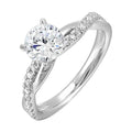 14K White Gold SM 1/5Ctw For 1Ctw RD CTR