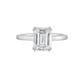 14Kt White Semi Mount For 2Ctw Emerald Cut Center