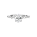 Alternating Fancy & Round Diamond Oval Engagement Ring