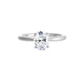 Sleek Four-Prong Oval Solitaire Ring