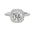 14Kt White Semi Mount 1/2Ctw For 1Ctw Round Center
