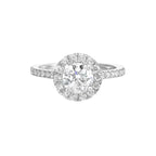 Classic Round Halo Diamond Engagement Ring