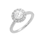 Classic Round Halo Diamond Engagement Ring