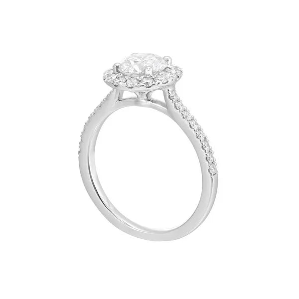 Classic Round Halo Diamond Engagement Ring