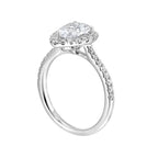 Pear-Cut Halo Diamond Engagement Ring