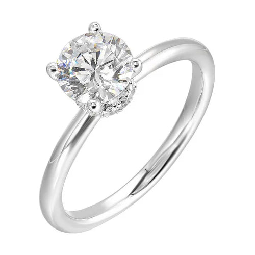 14K Yellow Gold SM 1/10Ctw For 1Ctw RD CTR