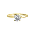 14Kt Yellow Semi Mount 1/10Ctw For 1 1/2Ct Round Center