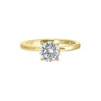 14Kt Yellow Semi Mount 1/10Ctw For 1 1/2Ct Round Center