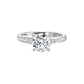 Channel-Set Four-Prong Solitaire Engagement Ring