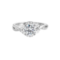 Nature-Inspired Intertwined Three-Stone Engagement Ring