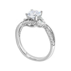 Nature-Inspired Intertwined Three-Stone Engagement Ring