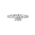 14Kt White Semi Mount 1/5Ctw For 1Ctw Round Center