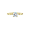 14Kt Yellow Semi Mount 1/10Ctw For 1Ctw round Center