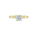 14Kt Yellow Semi Mount 1/10Ctw For 1Ctw round Center