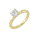 14Kt Yellow Semi Mount 1/10Ctw For 1Ctw round Center