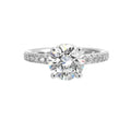 14Kt White Semi Mount 3/8Ctw For 2Ctw Round Center