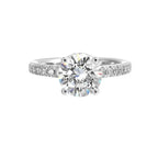 14Kt White Semi Mount 3/8Ctw For 2Ctw Round Center