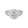 14Kt White Semi Mount 1Ctw For 2Ctw Round Center